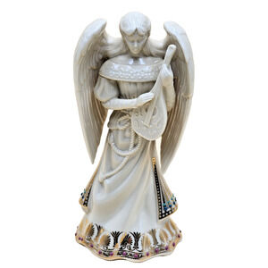 Lenox China Jewels Angel of Harmony Figurine 1998 Porcelain w/24K Gold & Jewels